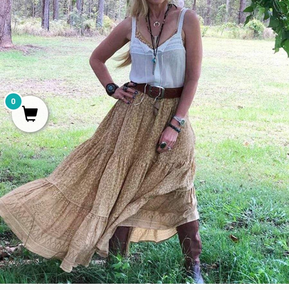 Boho Hippie Maxi Skirt new Boho Beach hut
